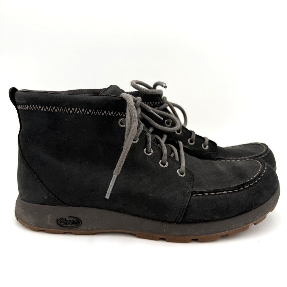 Chaco Men's Black Leather Brio Lace Up Boots Size 9